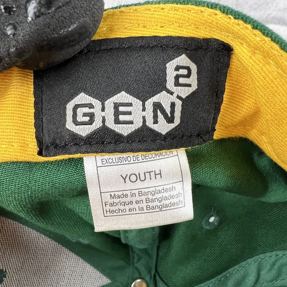 Gen 2 Oregon Ducks Embroidered Hat Youth Green Yellow NCAA Adjustable Kids Cap